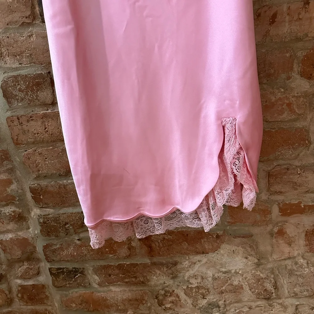 Pink Lace Romantic Mini Slip Dress - Picture 4 of 4